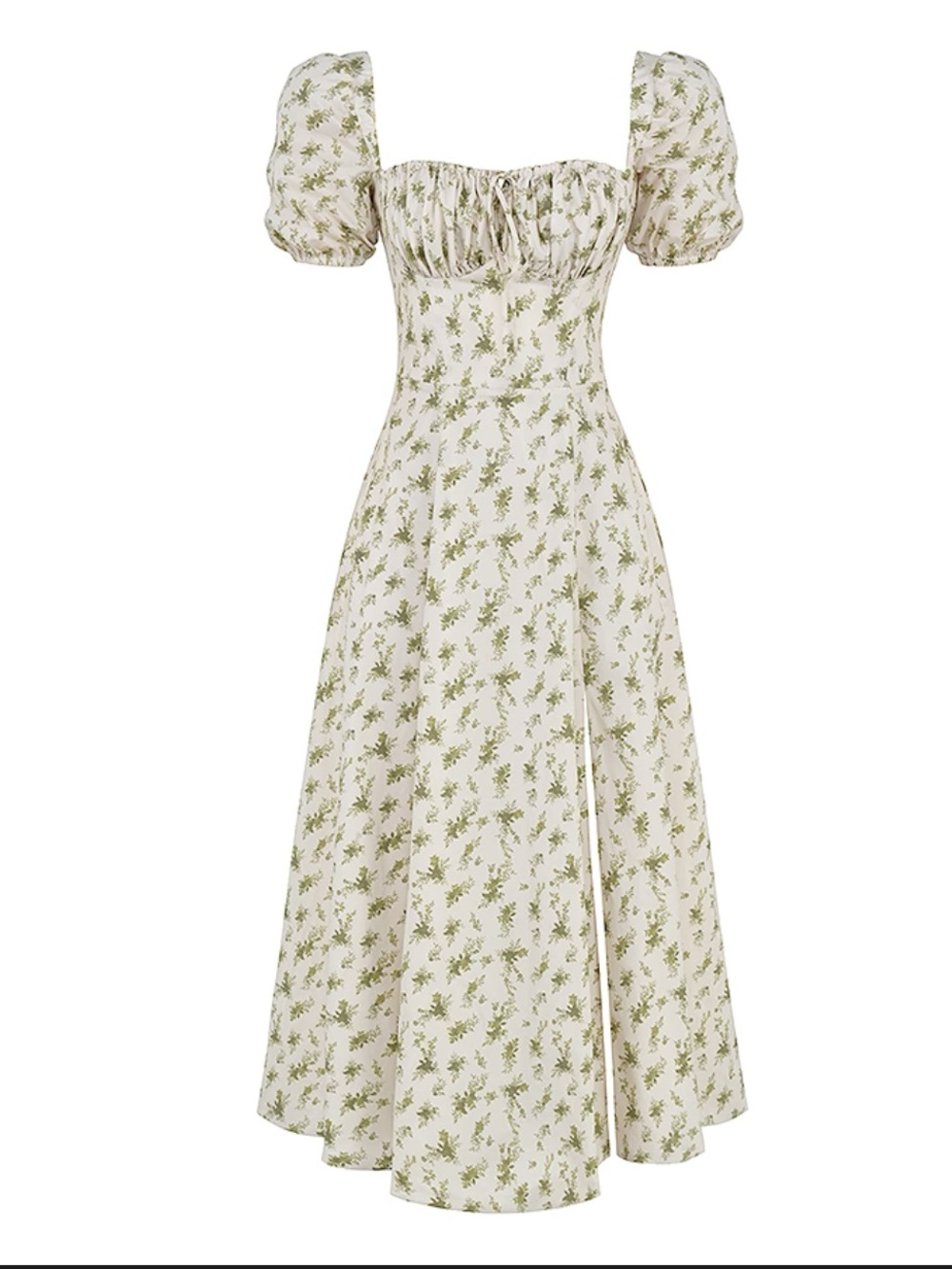 House of CB Tallulah Garden Print Puff Sleeve Midi Cottagecore Milkmaid Sundress - Picture 11 of 12